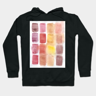 Warm Blush Tones Rectangles - Abstract Watercolor Painting Hoodie
